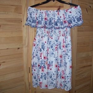 XHILARATION Off The Shoulder Floral Dress Size Med